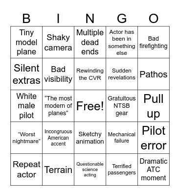 Air Disasters Bingo Card