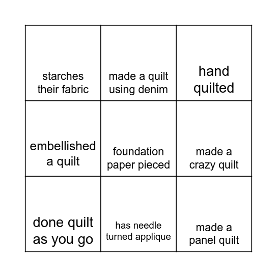 Find Someone Who Bingo Card