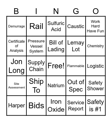 PVS BINGO Card