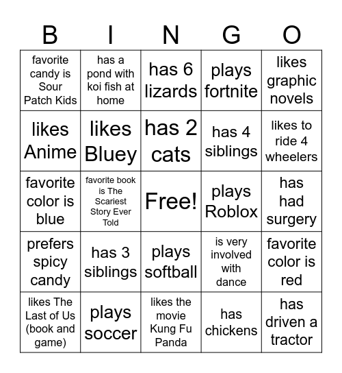 Cattrall 7th period Bingo Card