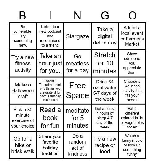 RCO Bingo 2024 Bingo Card