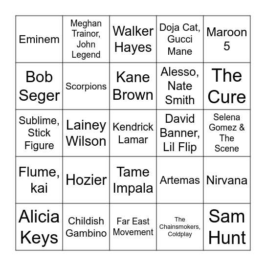 Like Bingo Card