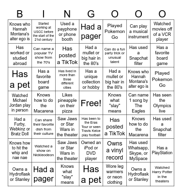 Networking Bingo Card