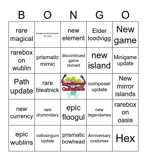 ANNIVERSARY MONTH BONGO Bingo Card