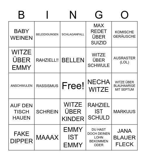 RM BINGO Card