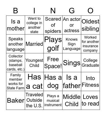 Washinton Monument BINGO Card