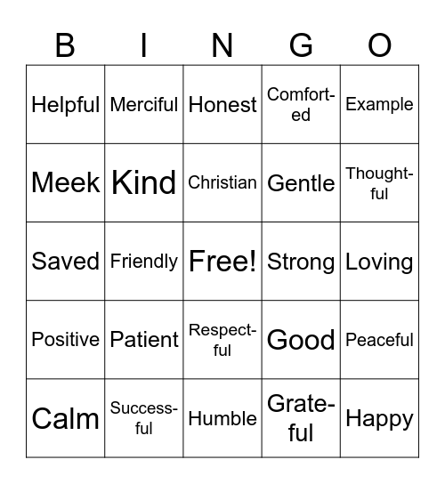 What can I bee? Bingo Card