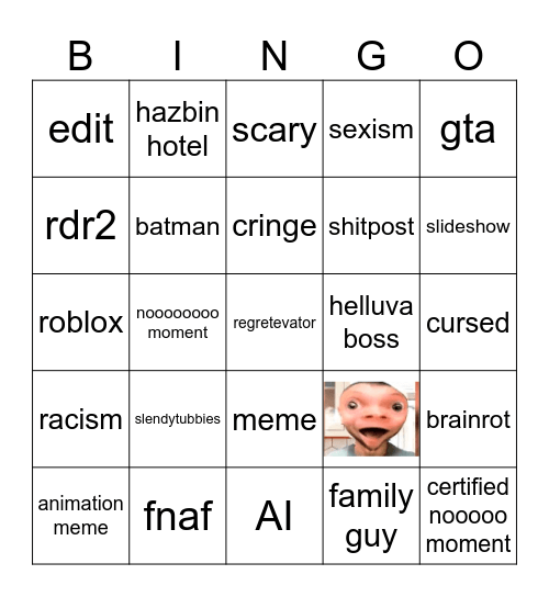 teektok Bingo Card