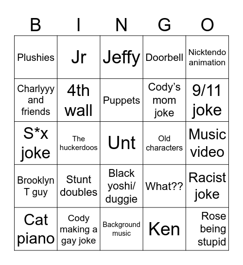 Sml bingo Card