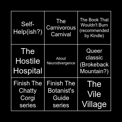 TBR Bingo Card