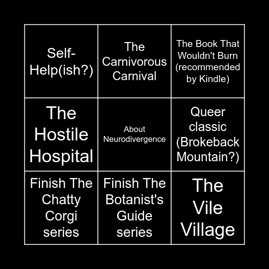 TBR Bingo Card