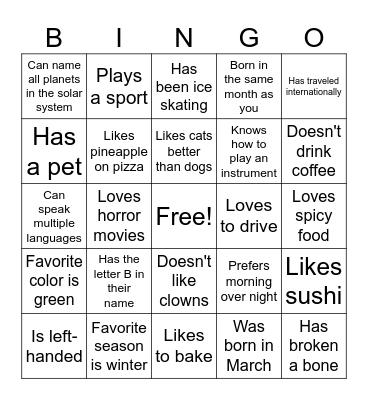PLDT Social Bingo Card