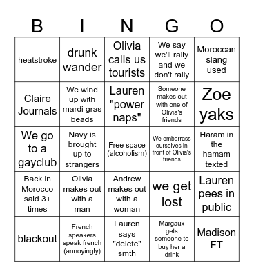 NOLA BINGO Card