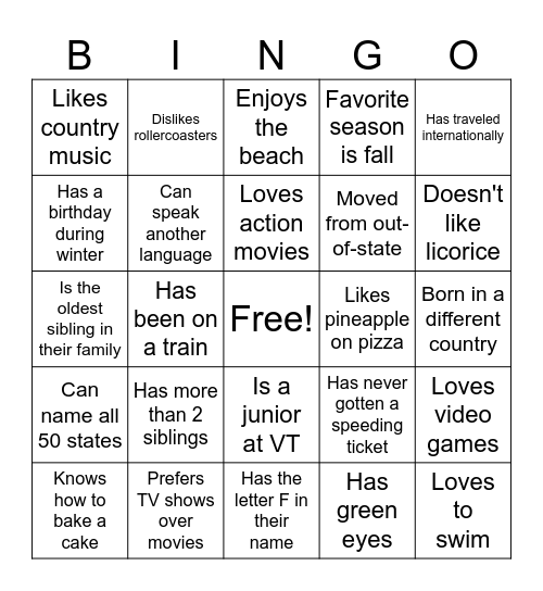 PLDT Social Bingo Card