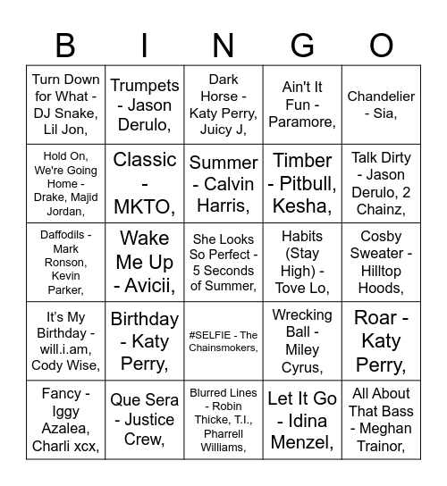 MUMBOS BINGO: 2014 Bingo Card