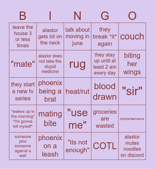 october bingo!!! Bingo Card