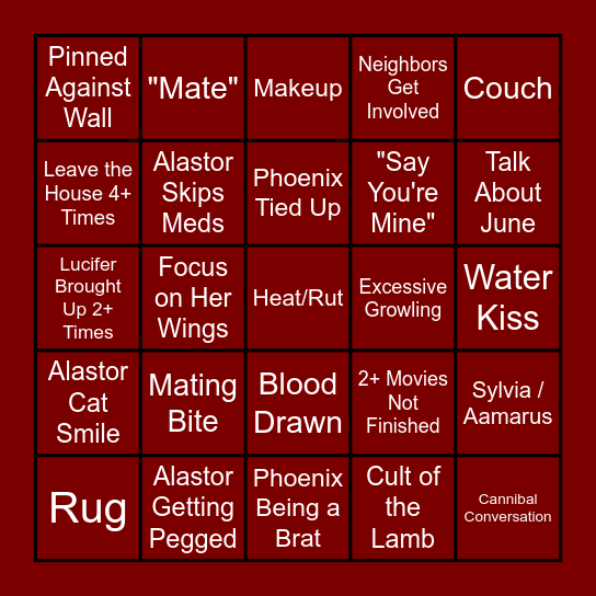 October Visit Bingo Card