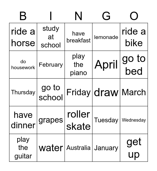 Bingo Card