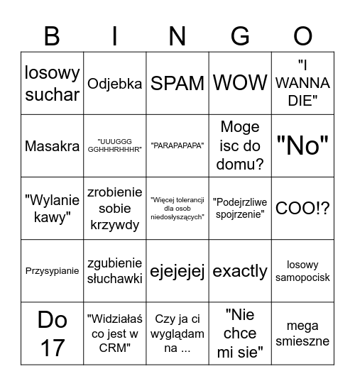 OLEJ Bingo Card