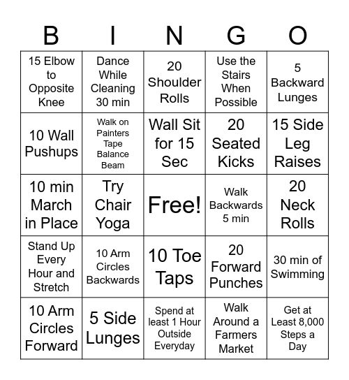 TOPS  Group BINGS! Bingo Card