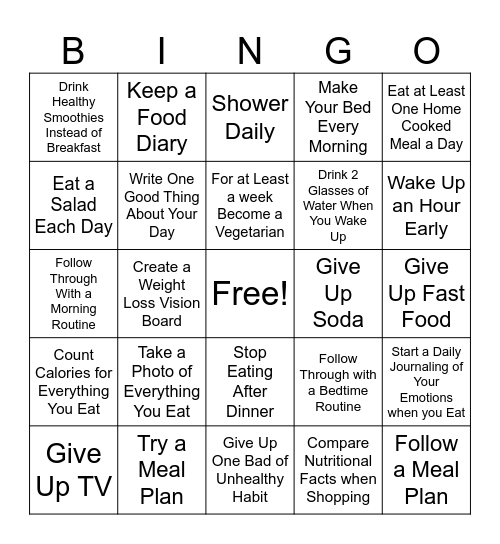 TOPS Group Bingo Card