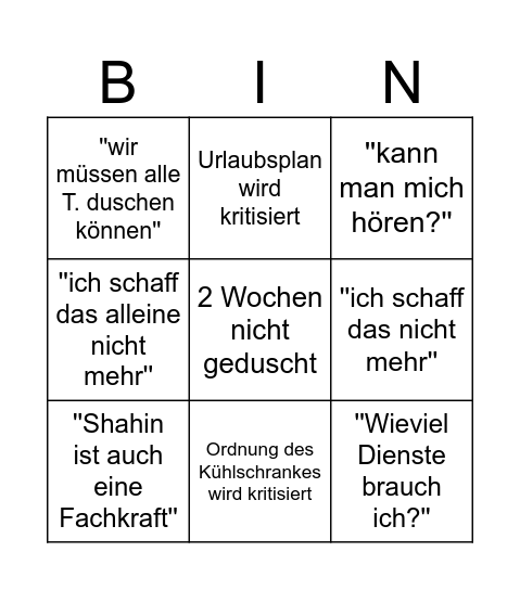 Gabriele Db Bingo Card