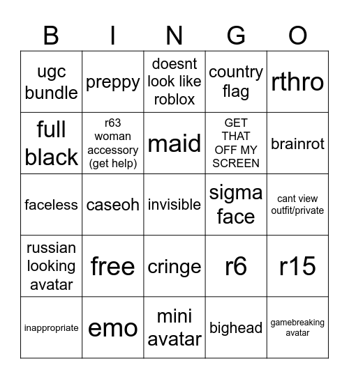 cac bingo Card