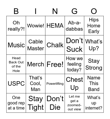 X-Factor 10th Anniversary Bingo Card