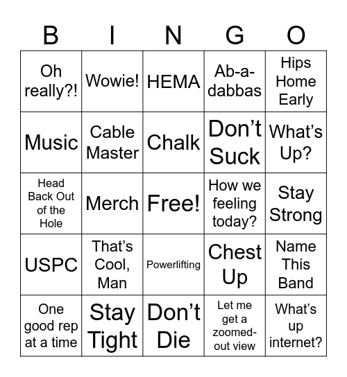 X-Factor 10th Anniversary Bingo Card