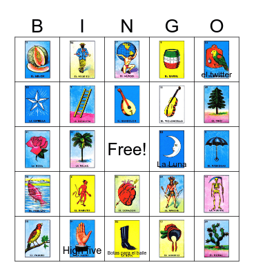 Cortes Loteria Ropa Bingo Card