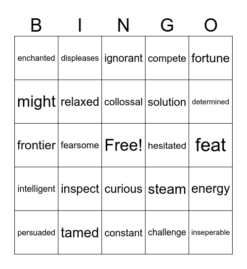 Fairy Tales & Tall Tales Bingo Card