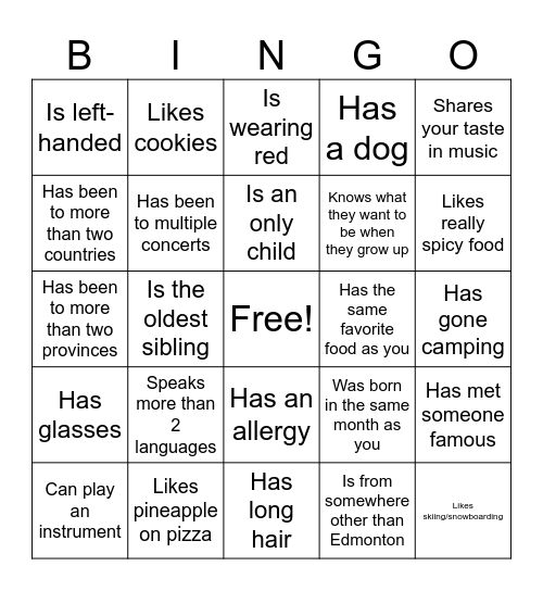 Icebreaker Bingo: Find Someone Who Bingo Card