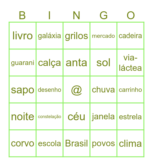 VIA-LÁCTEA Bingo Card