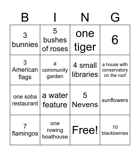 Find in Wallingord/Fremont Bingo Card