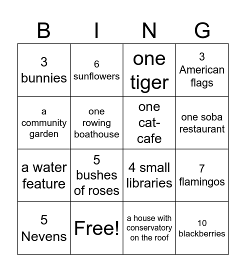 Find in Wallingord/Fremont Bingo Card