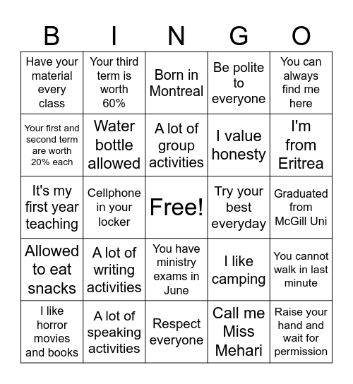 24-1 Bingo Card