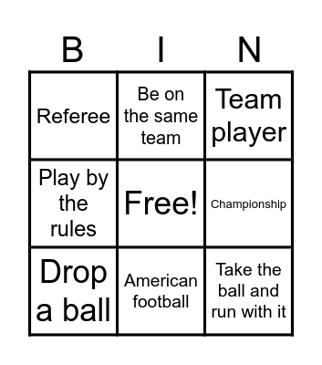 Sports Expressions & Idioms Bingo Card