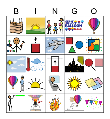 The Great Reno Balloon Race Bingo Card