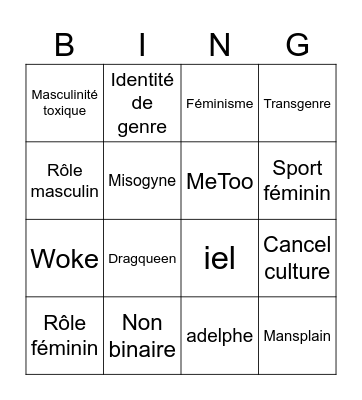 Woke It Bingo Card