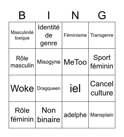 Woke It Bingo Card