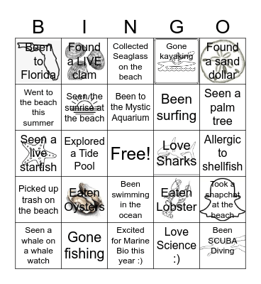 Marine Biology Bingo! Bingo Card