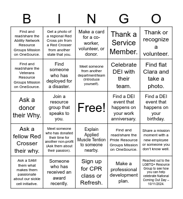 SUPERHERO Bingo Card