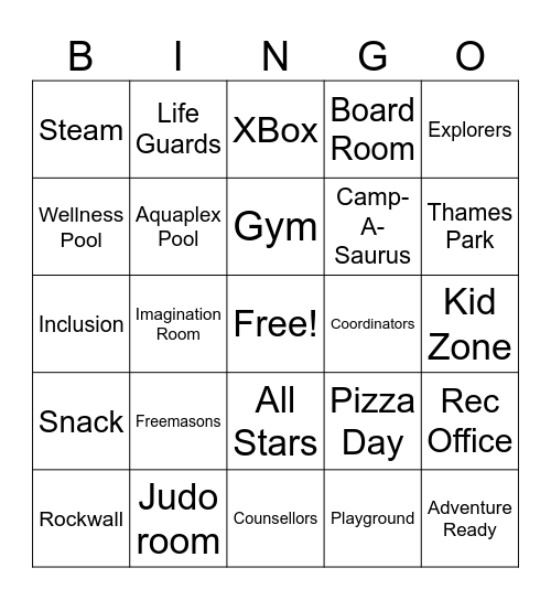 BGC!! Bingo Card