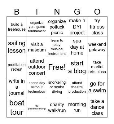 SUMMER OLYMPICS Bingo Card