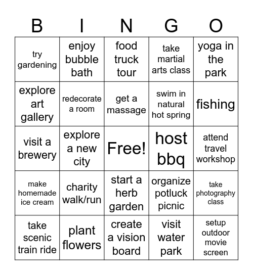 SUMMER OLYMPICS Bingo Card