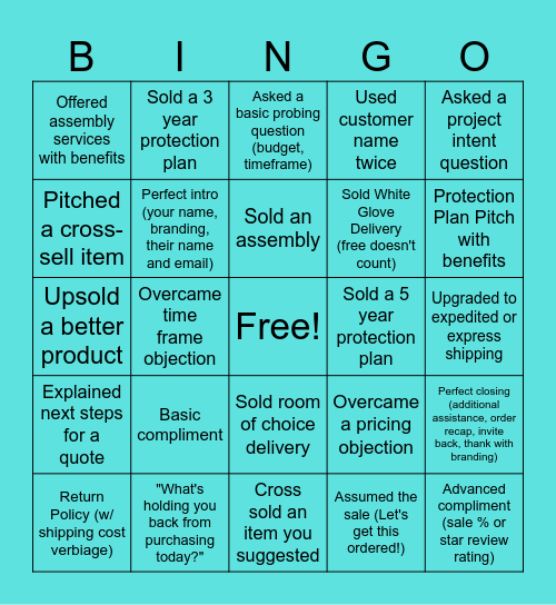 QA BINGO Card