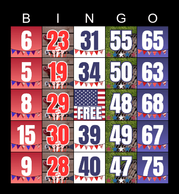 Labor Day BINGO! Bingo Card