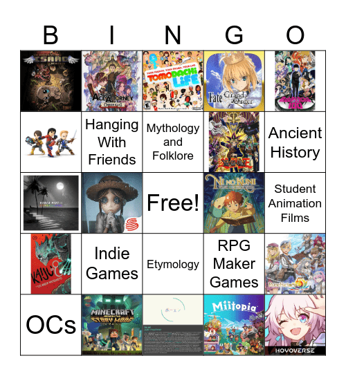 Div’s Blorbo Bingo Bonanza! Bingo Card