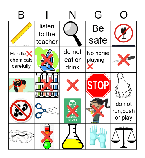 Lab Safety Bingo Card