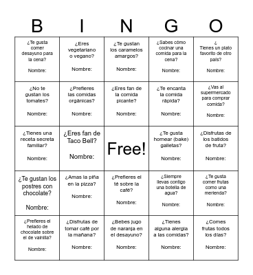 Encuentra a alguien que... Bingo Card